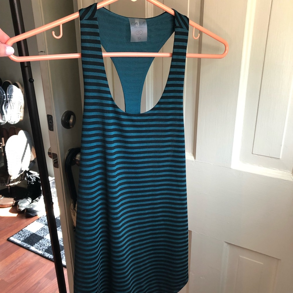 Calia striped racer back tank